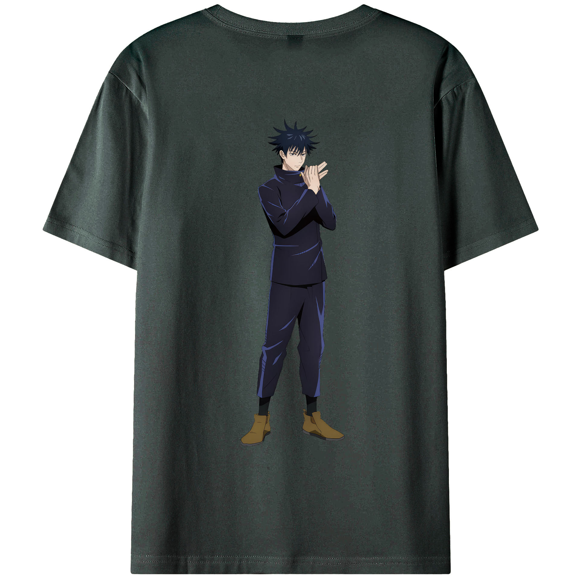 （画像用） 呪術廻戦 Jujutsu Kaisen 綿100％ メンズ半袖Tシャツ（バックプリント） 通気性